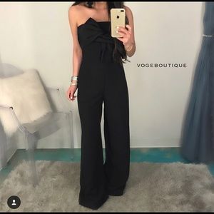 White strapless jumpsuit